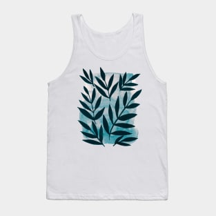 Black branches - blue and beige background Tank Top